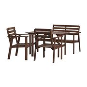 Продам ТУЛЛЕРО Стол,  скамья и 2 кресла,  коричневый ikea